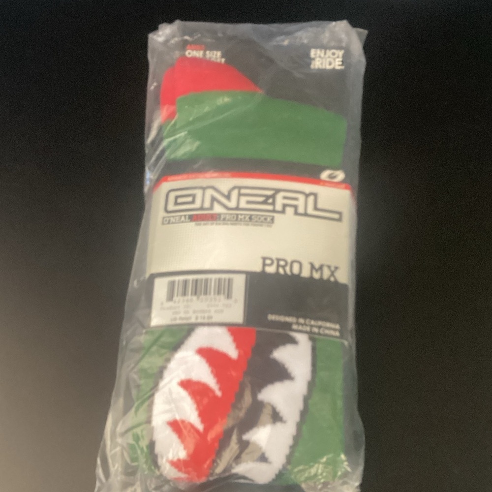 Pro MX Men's Socks - Red, Green, Black BOMBER